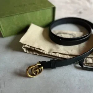 Gucci | Accessories | Slim Black Gucci Belt Sz 995 | Poshmark display picture 1